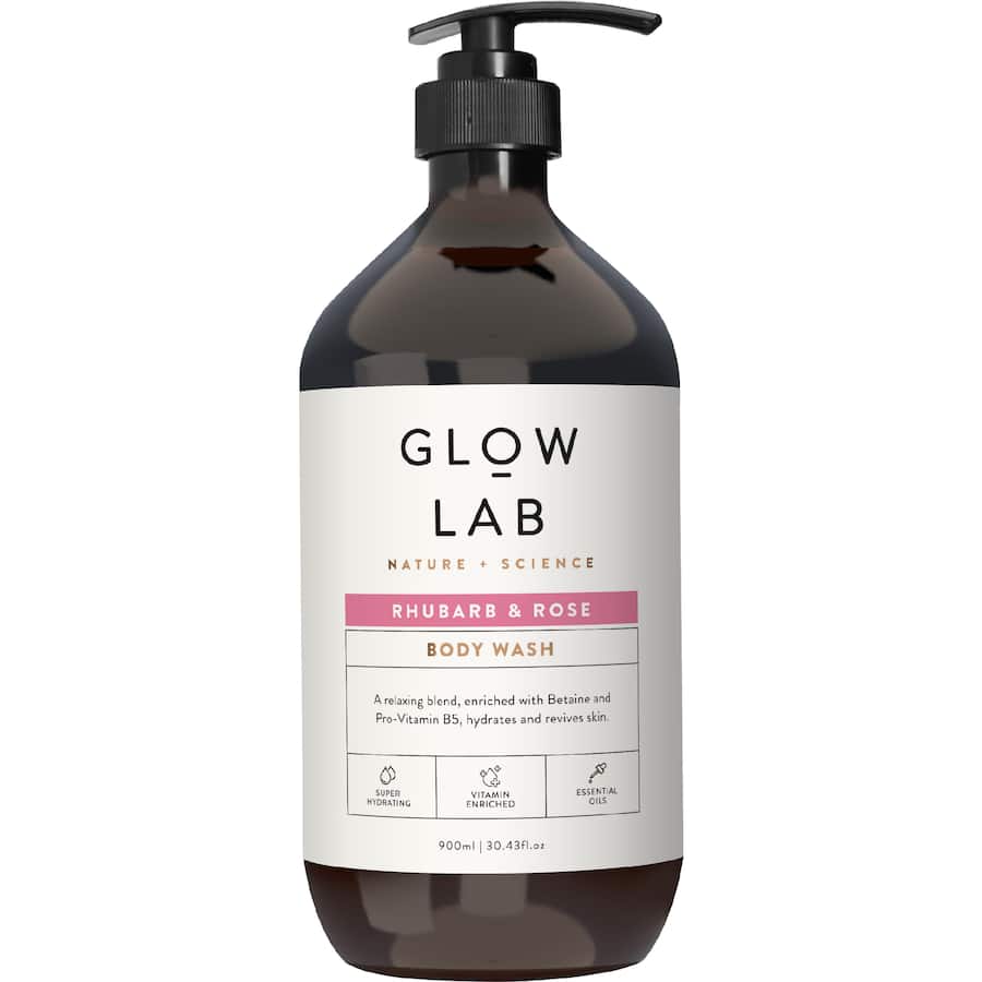Glow Lab Body Wash Rhubarb & Rose 900mL