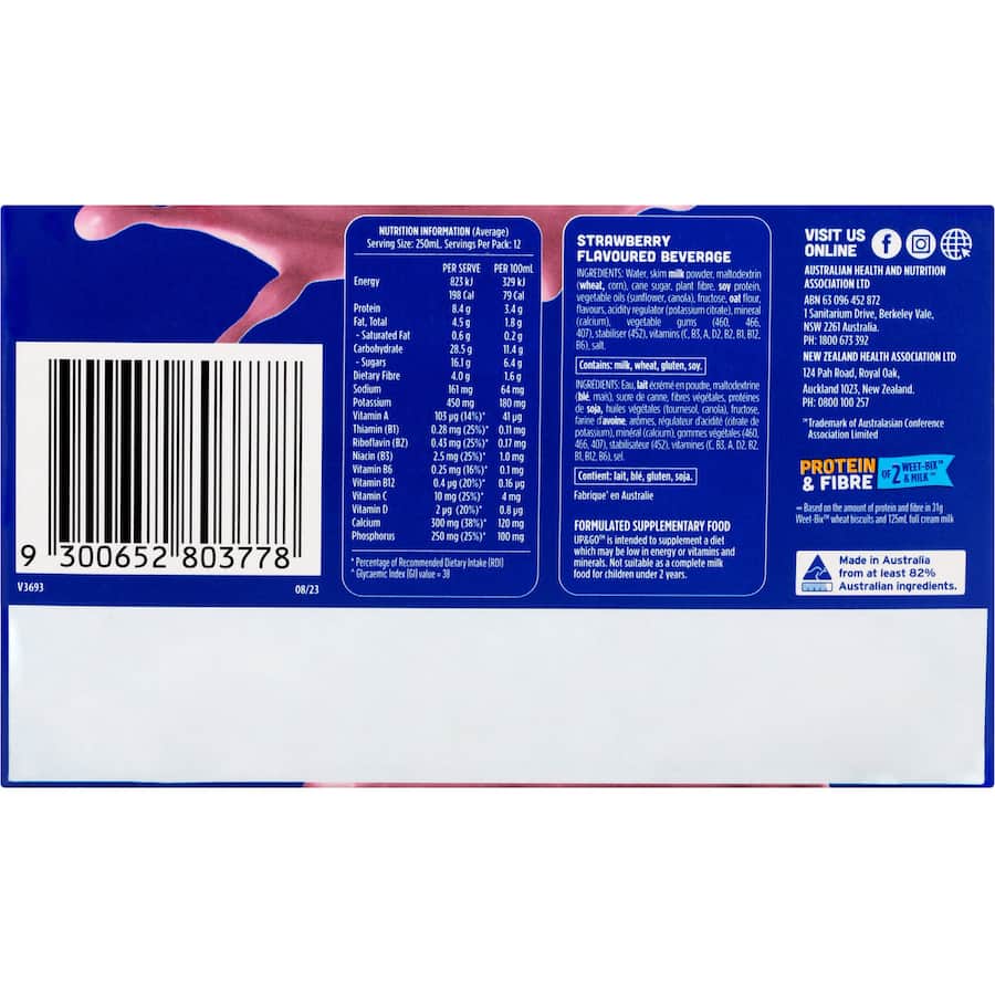 Sanitarium Up & Go Liquid Breakfast Strawberry  - Smartfox