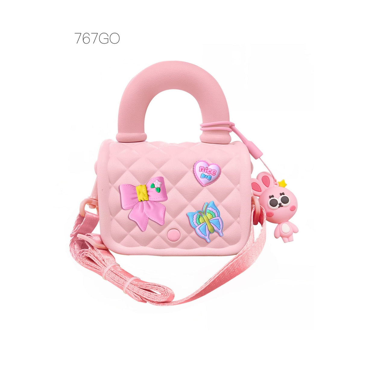 Tiny Mini Charm Crossbody - Light Pink