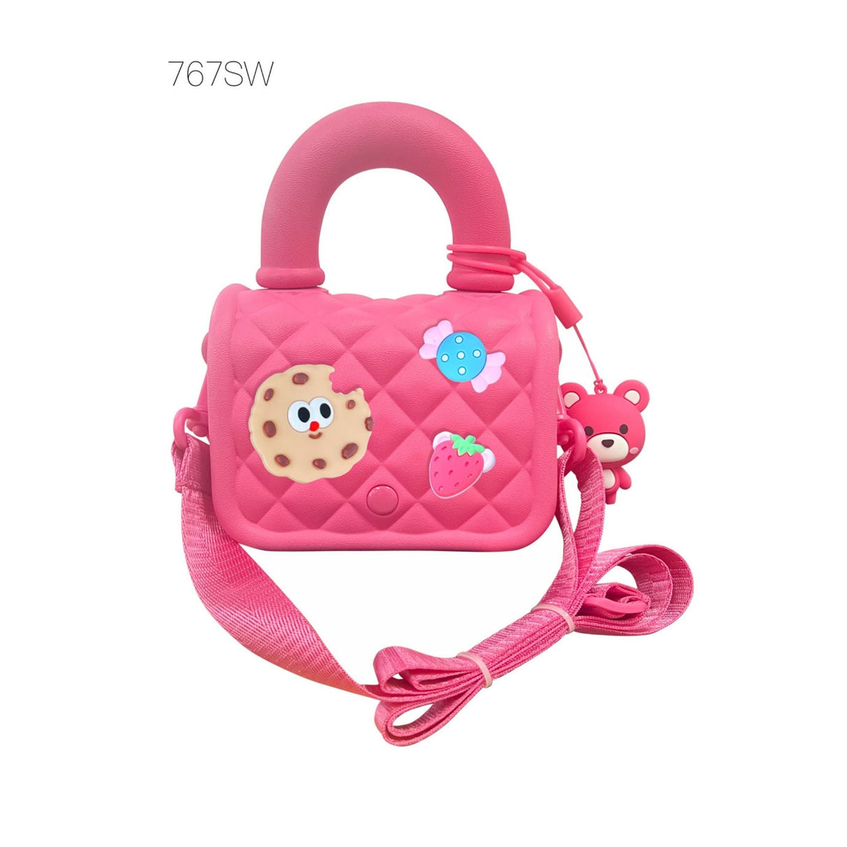 Tiny Mini Charm Crossbody - Pink