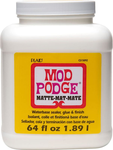 Mod Podge Matte 32oz is a versatile, quick-drying glue and sealer for decoupage with a clear, matte finish.