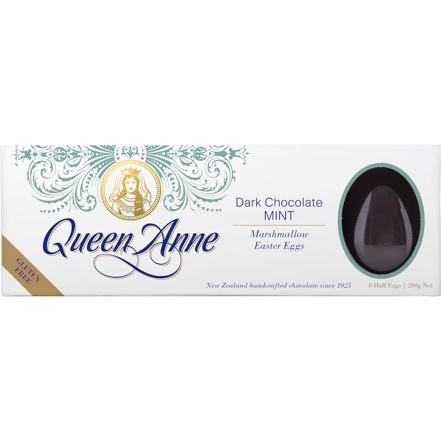 Queen Anne Marshmallow Eggs Mint Half Eggs 200g