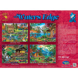 Whimsical 1000-piece jigsaw puzzle of a serene cottage by a cobble bridge, perfect for family fun and relaxation.