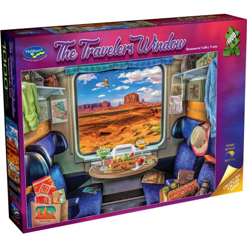 Jigsaw Puzzle - The Travelers Window Monument Valley Train (1000pcs)