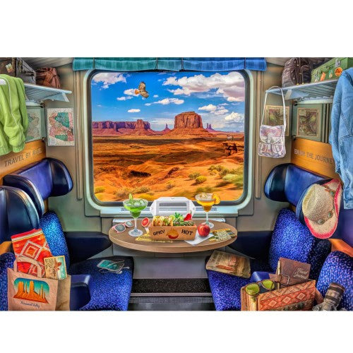 Jigsaw Puzzle - The Travelers Window Monument Valley Train (1000pcs)