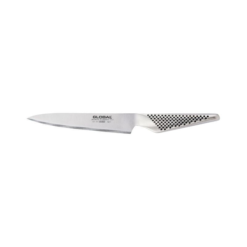 Utility  Knife - Global Classic Fine Serrated (15cm)
