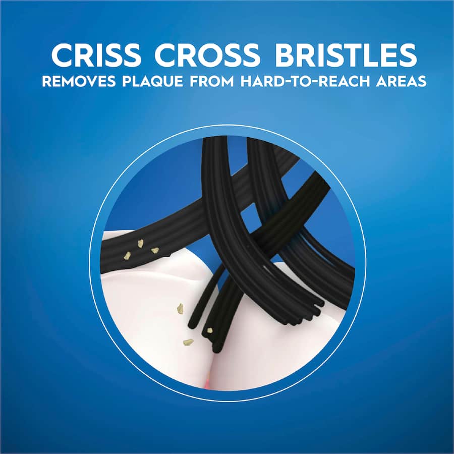 Oral B Toothbrush Cross Action Charcoal 3pack