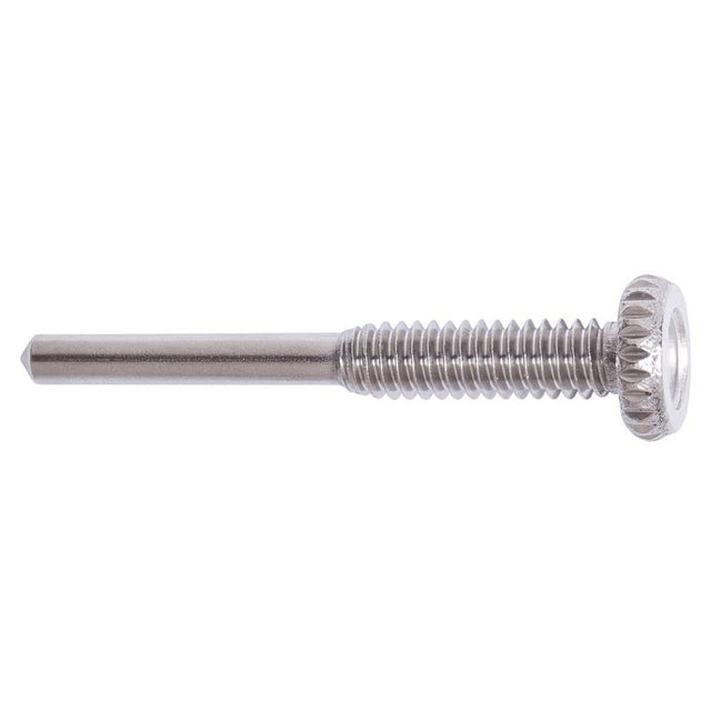 Stainless steel screw designed for securing tooth blades on Benriner slicers, ensuring precision and durability in food preparation.
