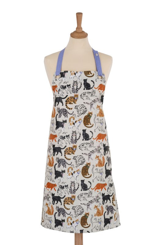 Ulster Weavers Feline Friends apron featuring vibrant cat illustrations, durable materials, and eco-friendly design.