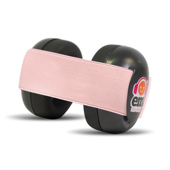 Baby Earmuffs - Black/Headband-Coral - Em's 4 Kids