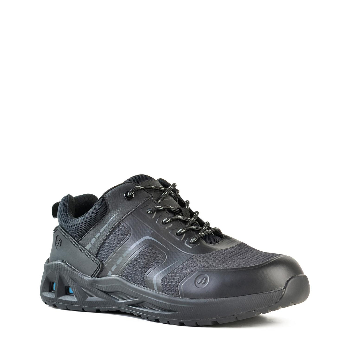 Lace Up Safety Jogger Shoe - Charger Black (Size 3)