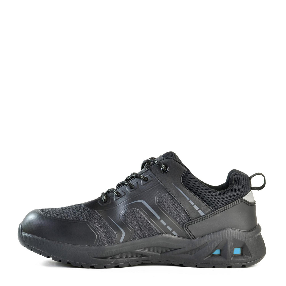 Lace Up Safety Jogger Shoe - Charger Black (Size 3)