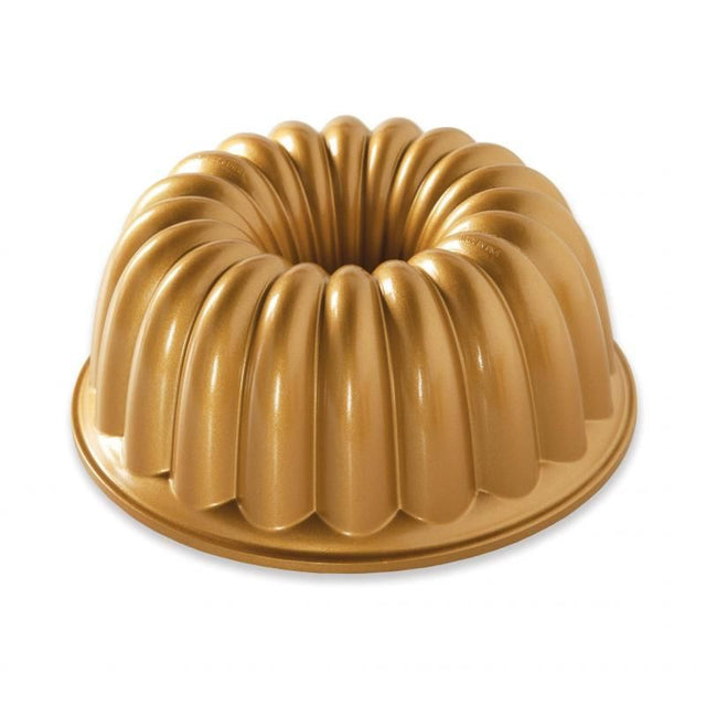 Nordic Ware Elegant Party Bundt Pan with scalloped sides, 10-cup capacity for beautifully baked desserts at any gathering.