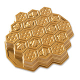 Honeycomb Pull-Apart Pan creates 19 cakelets with even heating and non-stick surface for easy baking and cleanup.