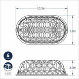 Nordic Ware Jubilee Loaf Pan in elegant design, 26x15x7.5cm, perfect for baking quick breads and pound cakes.