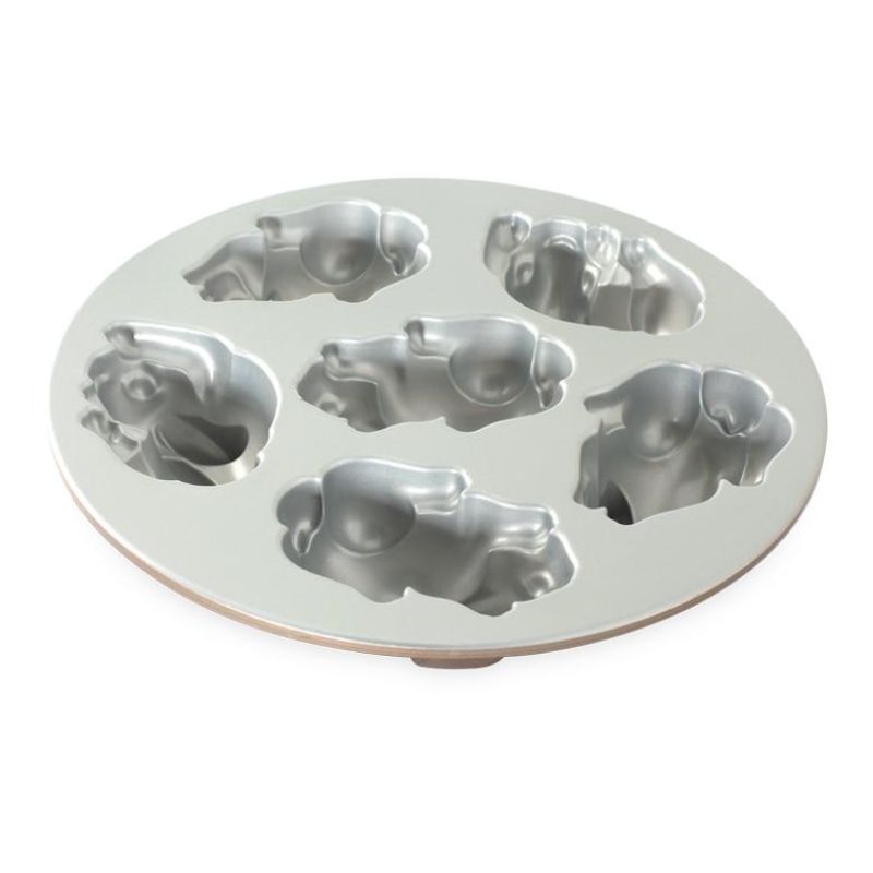 Toffee-colored Nordic Ware Baby Bunny Cake Pan, perfect for creating adorable bunny-shaped cakes for spring celebrations.