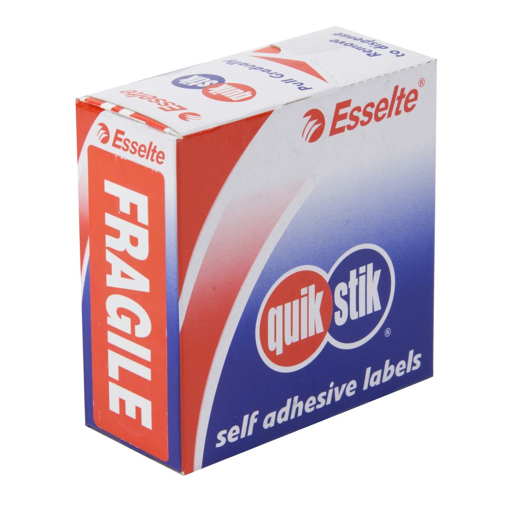 Quikstik Label Dispenser Fragile MR2976 for quick and easy labeling of fragile items in offices and retail settings.