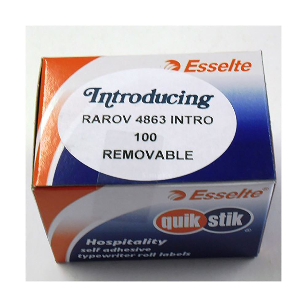 Removable 48x63mm labels in a 100 pack, designed for easy dispensing and flexible organization without sticky residue.