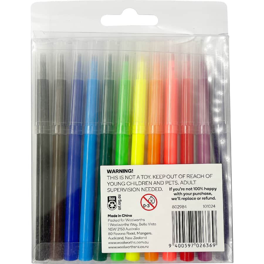 Kids Colouring Markers  12pack