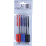 Paperclick Pens Ball Point Retractable Grip 6pack