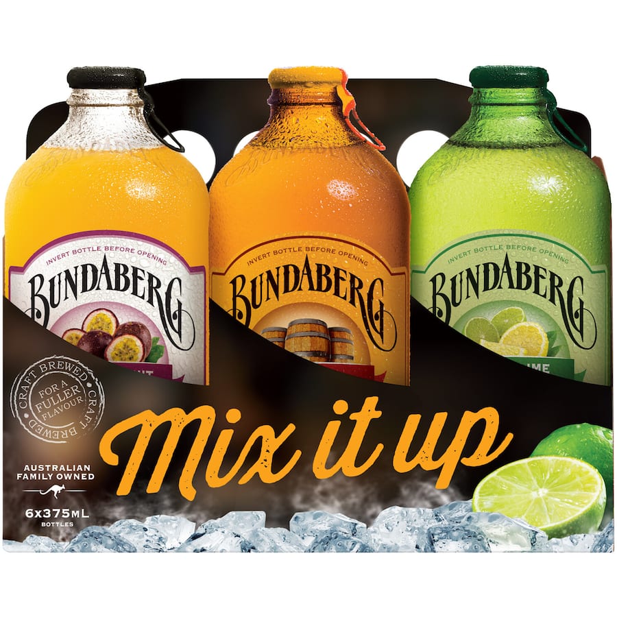 Bundaberg Soft Drink Mix It Up - Bottles 6 x 375mL