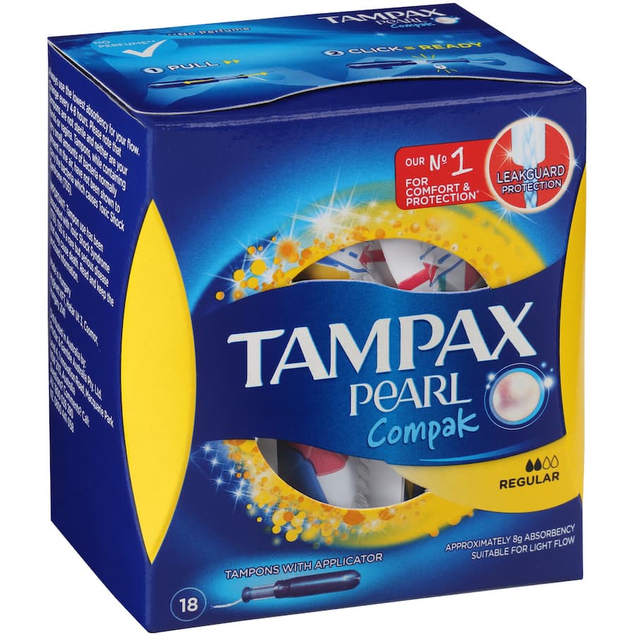 Tampax Pearl Compack Tampons Regular With Applicator