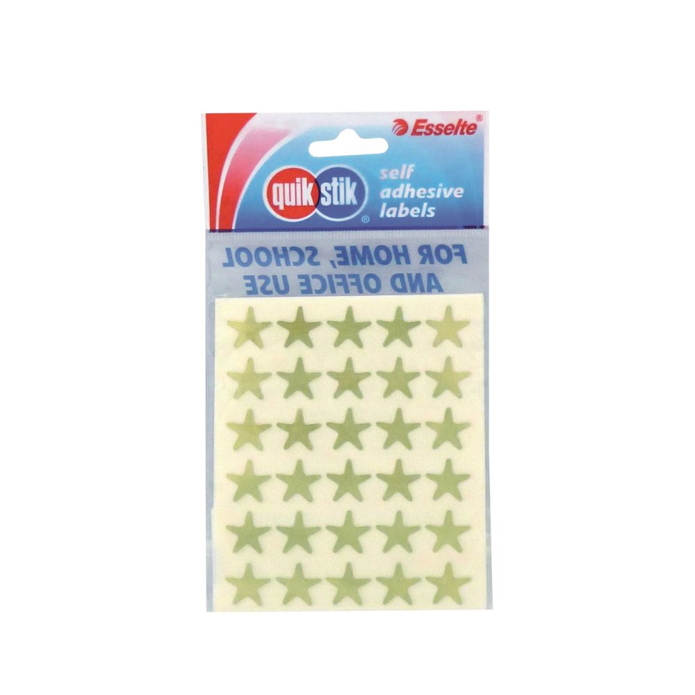 Gold star labels pack containing 135 high-quality stickers for organizing and marking in home, classroom, or office.