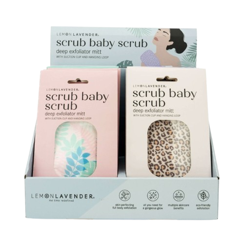 Lemon Lavender Exfoliator Glove Display - 12pcs