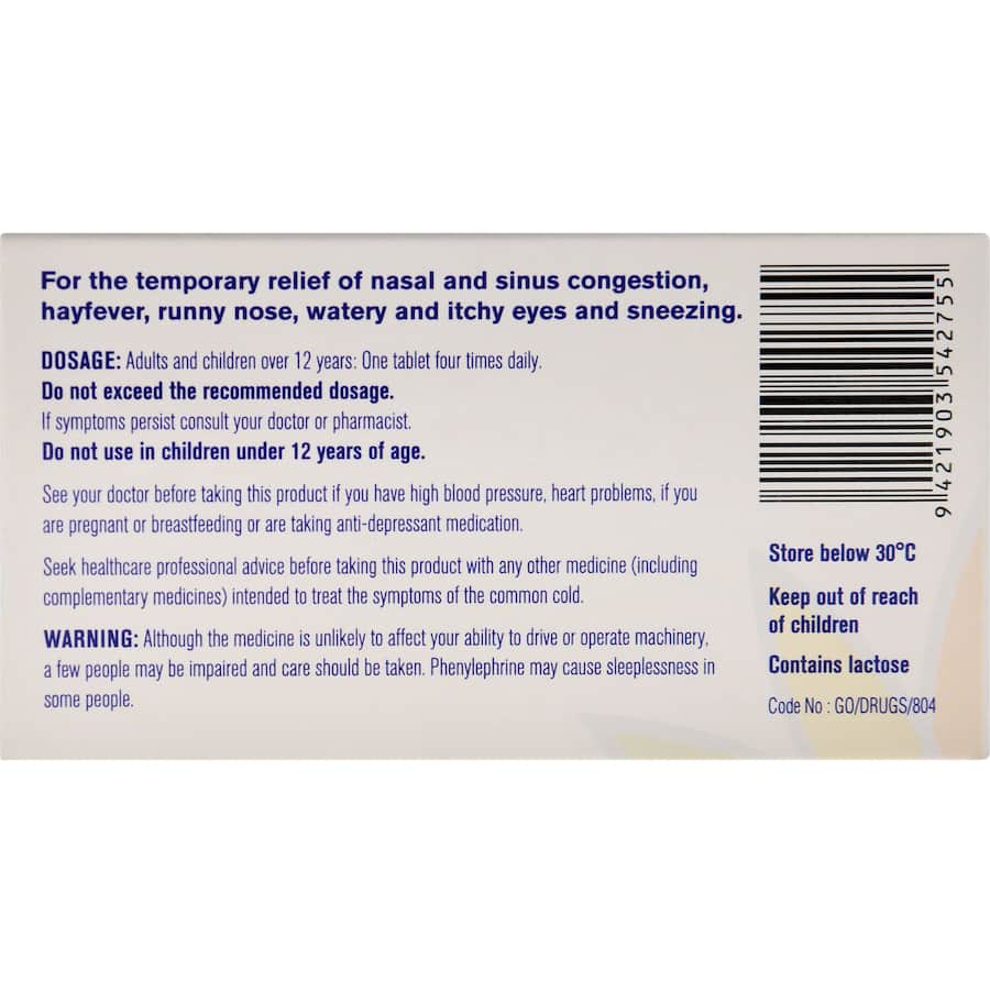 Maxiclear Cold, Flu & Sinus Remedy Cold, Nasal, Hayfever & Sinus 20pack