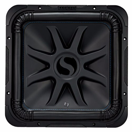 KICKER 15In L7 Solo-Baric Subwoofer with square cone, 1000W RMS, delivers powerful, deep bass for audiophiles.