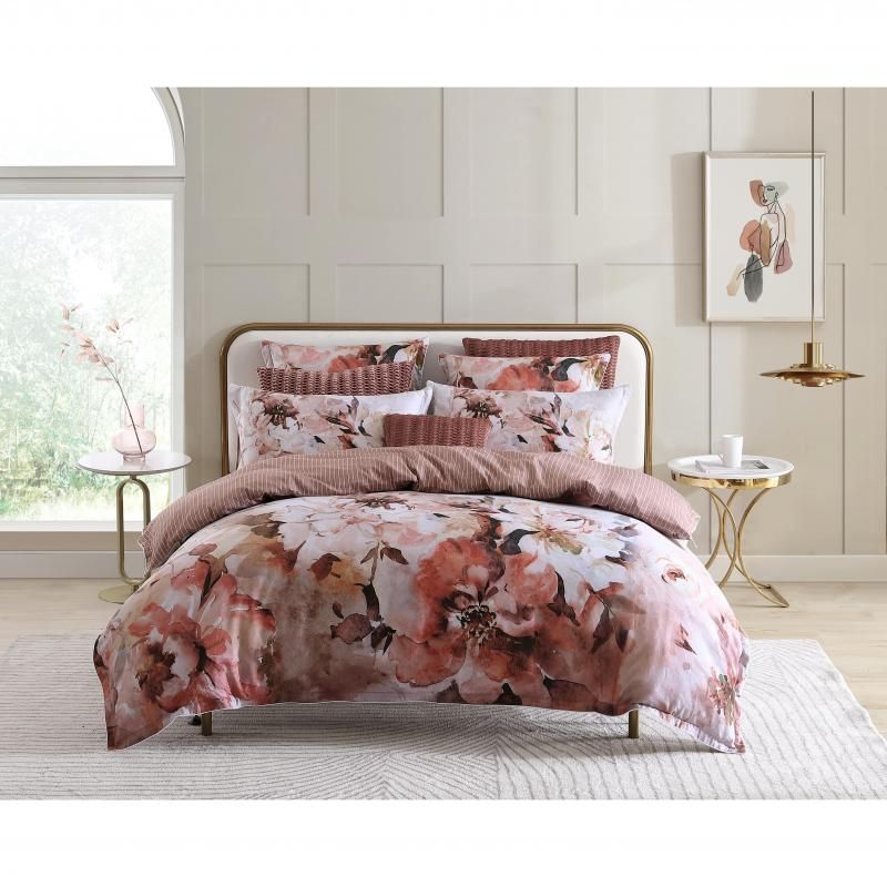 Private Collection Tessa Printed European Pillowcase | Peach