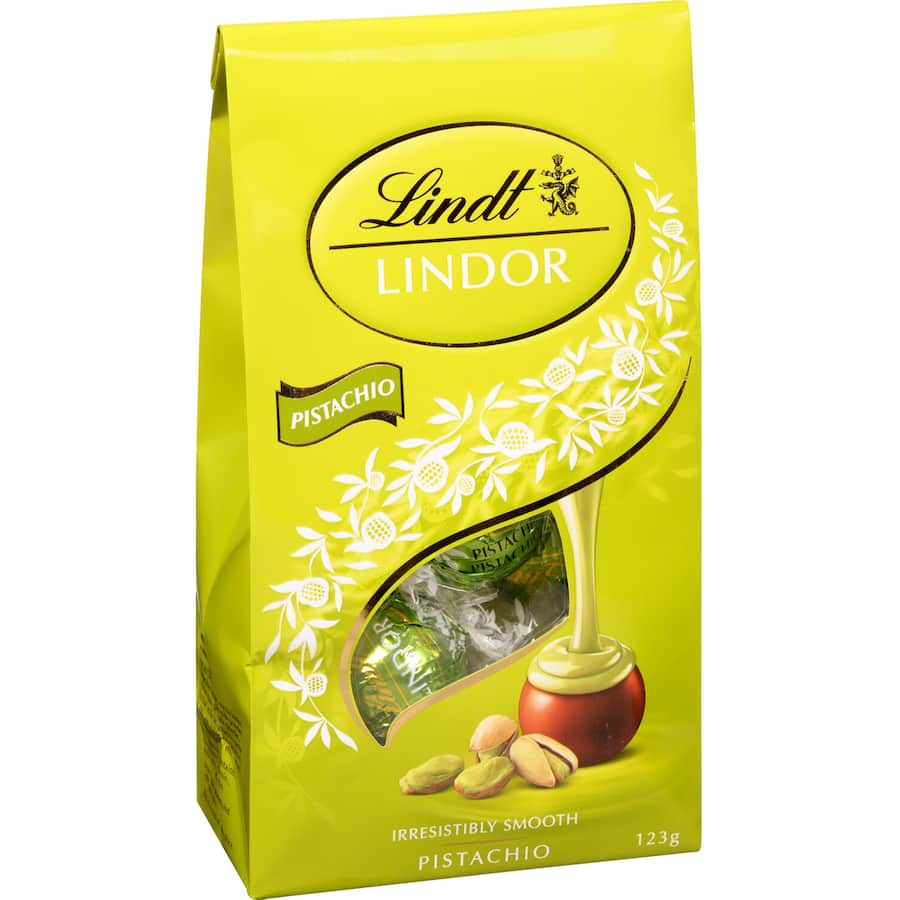 Lindt Lindor Chocolates Pistachio Bag 123g