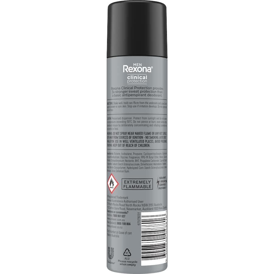 Rexona Men Clinical Protection Antiperspirant Deodorant Aerosol Sport 180mL