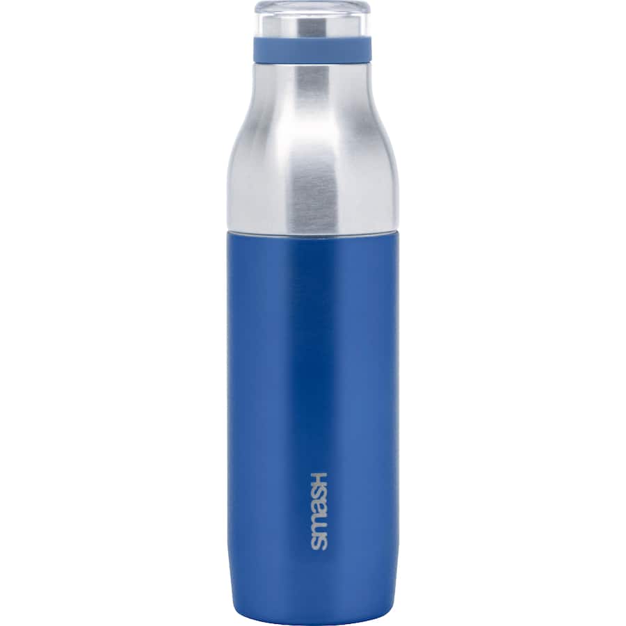 Smash Insulated Bottle Stainless Steel Blue-assorted - 600mL