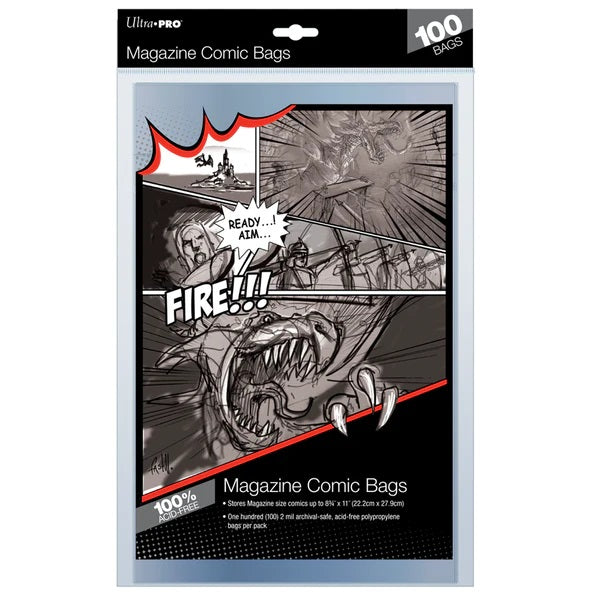 Ultra Pro: UP81978 Magazine Size 8-3/4" X 11" Bags - Gaming Accessory