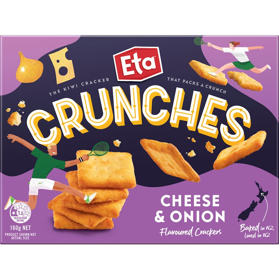 Eta Crunches Crackers Cheese & Onion - 160g