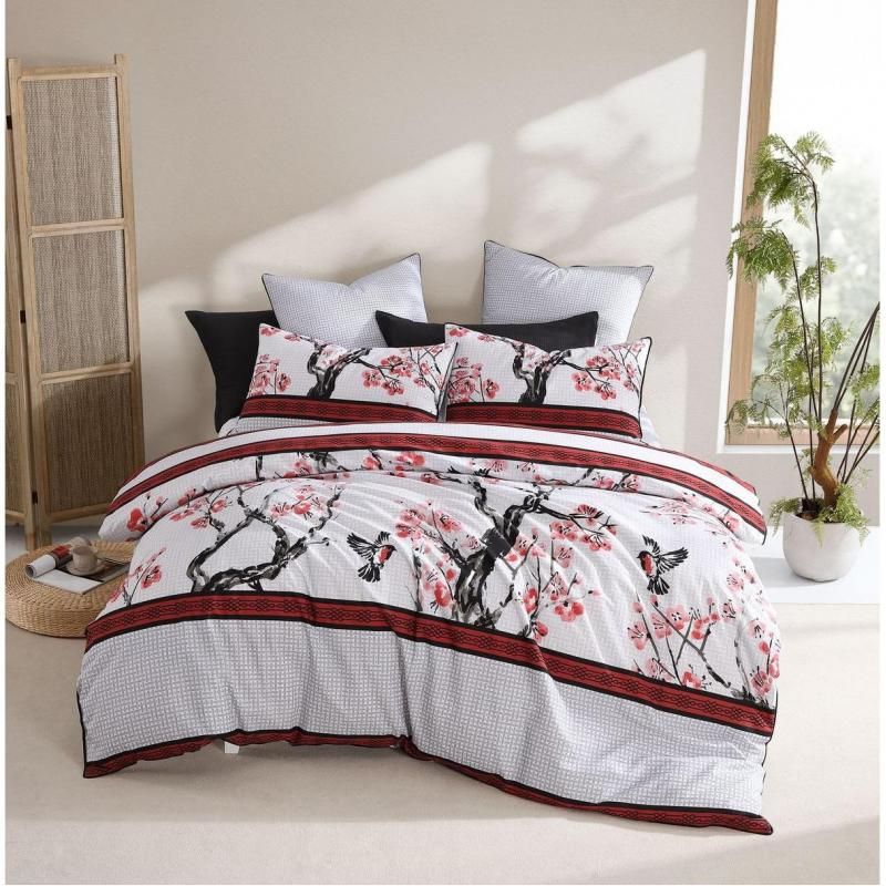 Logan & Mason Kyushu Red Quilt / Duvet | Super King Bed