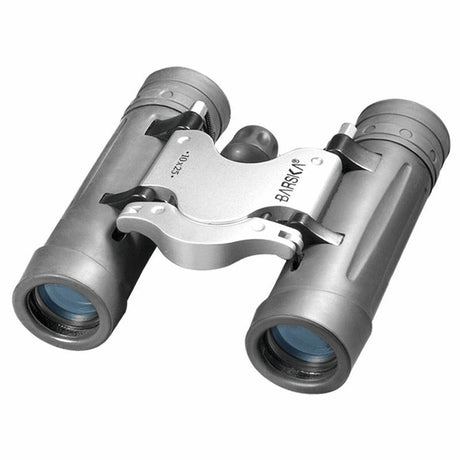 Sleek Barska Trend Roof Prism Compact Binoculars with 10x25 magnification, perfect for travel and outdoor events.