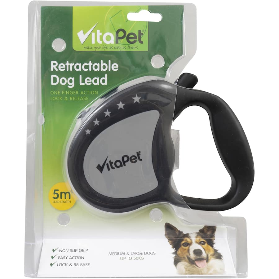 Vitapet Pet Care Dog Lead Retractable Med-large 5m