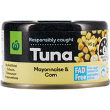 Woolworths Tuna Mayo & Corn Tear tab can 95g