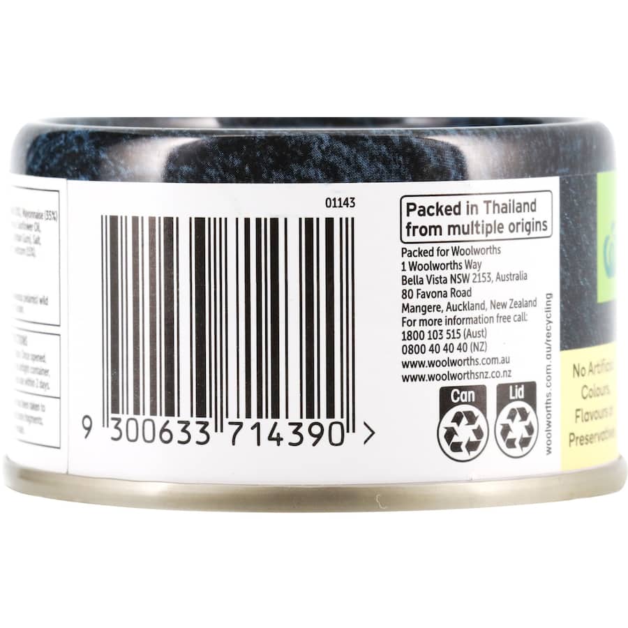 Woolworths Tuna Mayo & Corn Tear tab can 95g