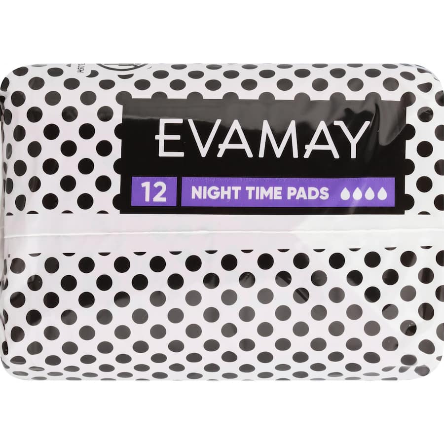 Evamay Night Time Pads With Wings - 12pack