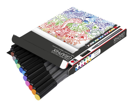 Vibrant Marabu Fineliner Colour Graphix DOODLE for precise doodling and detailing, perfect for artists and hobbyists.