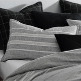 Private Collection Fitzgerald Jacquard Quilt / Duvet Set | King Bed | Coal