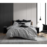 Private Collection Fitzgerald Jacquard Quilt / Duvet Set | Super King Bed | Coal