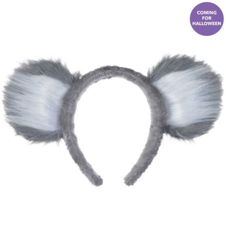Soft plush headband with charming koala ears, perfect for costumes, festivals, and everyday fun for all ages.