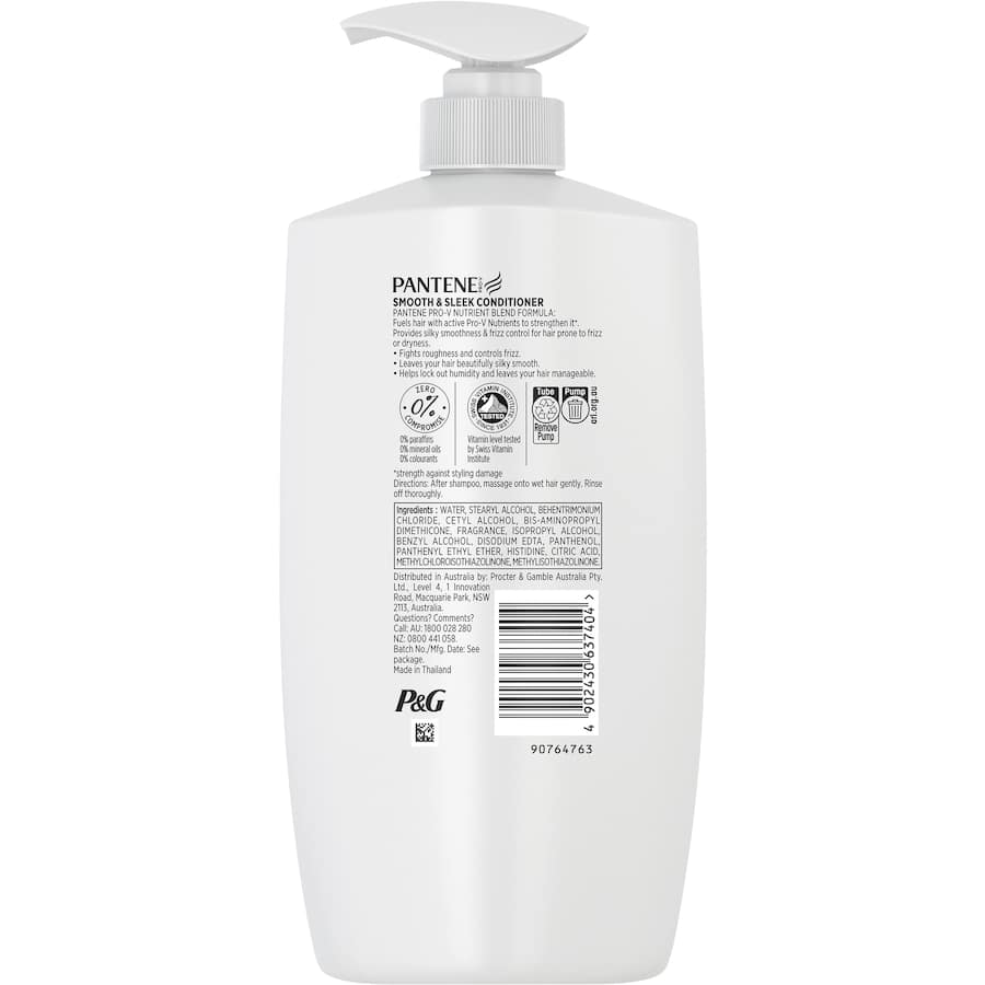 Pantene Pro-v Smooth & Sleek Conditioner For Frizzy Hair 900mL