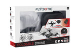 FLYBOTIC Foldable Drone by Silverlit, featuring a 33mm camera for HD aerial shots, USB charging, and advanced flight technology.