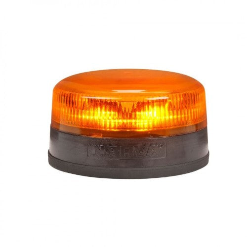 9-33V LOW PROFILE EUROTECH II LED STROBE/ROTATOR AMBER MAGNET - NARVA