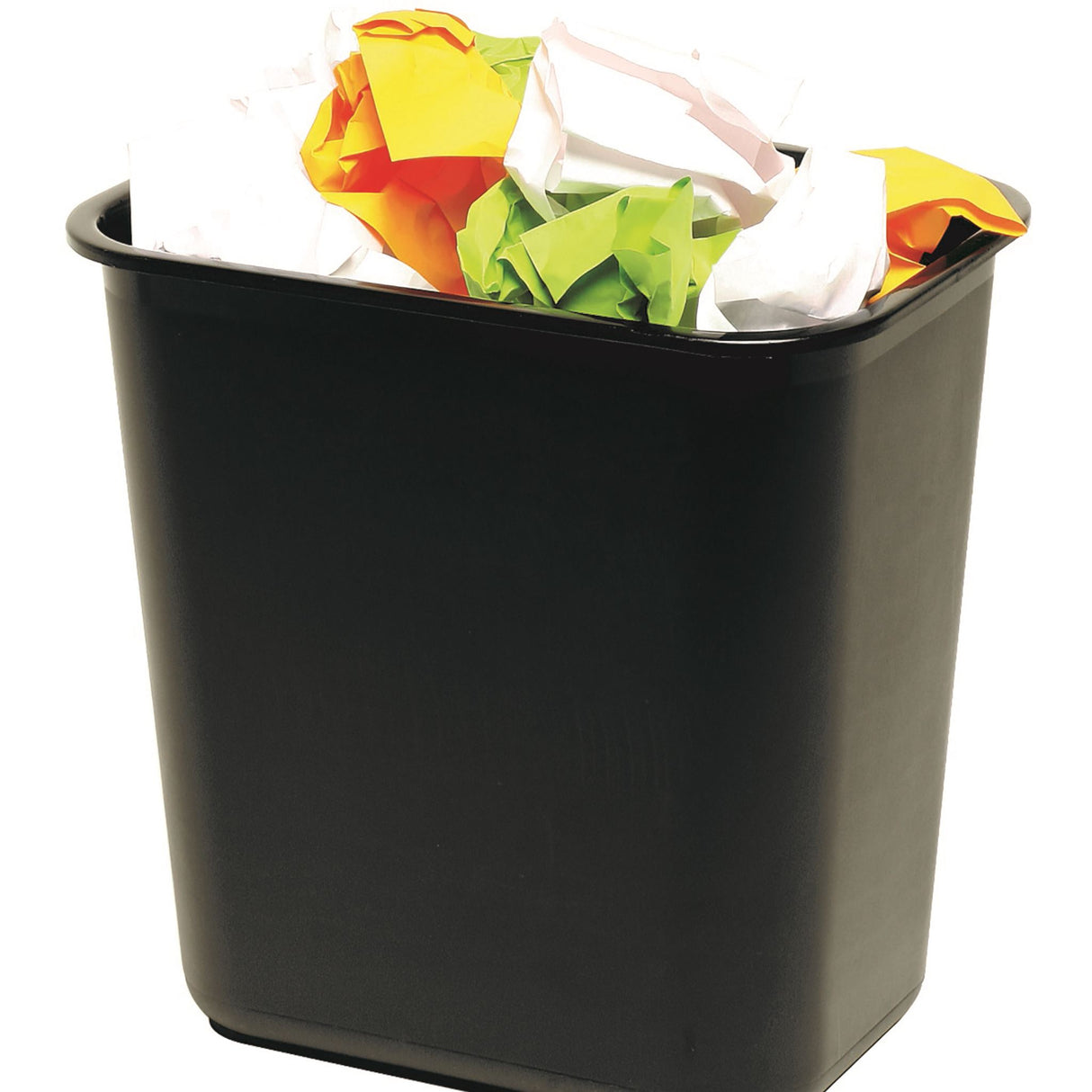 Eco-friendly Marbig Enviro 12L waste bin with sleek design, rounded corners, and modern black matte finish for home or office use.